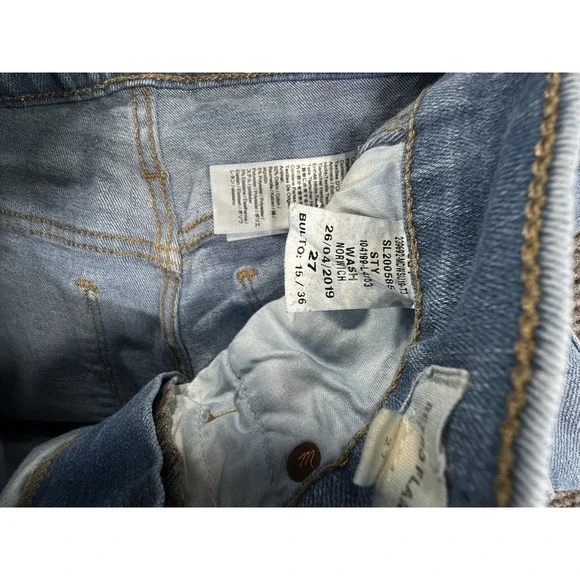 MADEWELL Jeans Women's 27 X 28 Denim Light Wash High-Rise Retro Flare - Picture 5 of 11